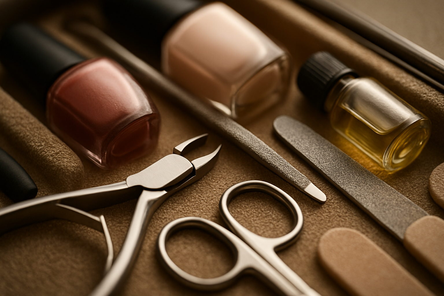 Unhas Kit completo de manicure caseira com esmaltes, lixas, óleo de cutícula e ferramentas