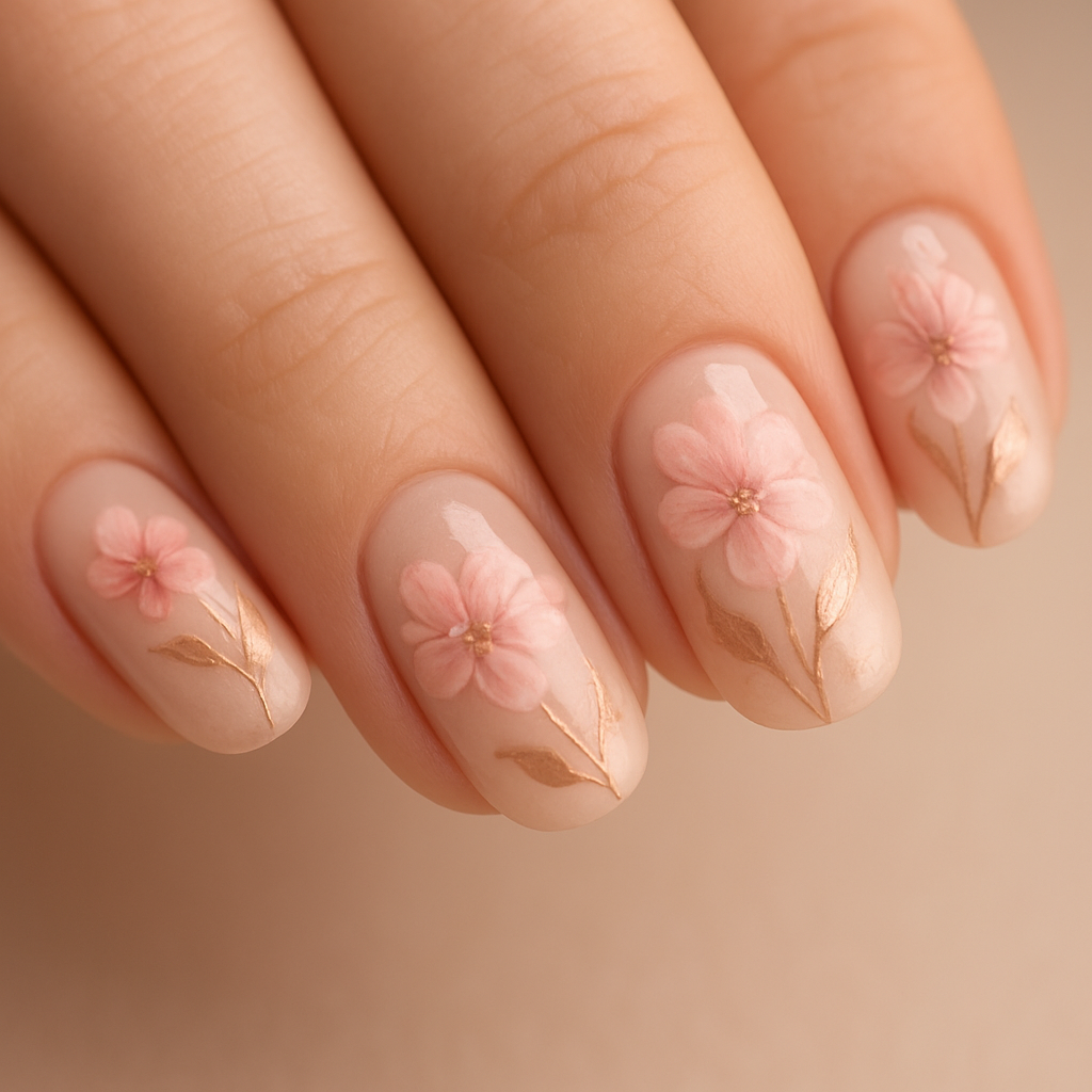 Nail art floral