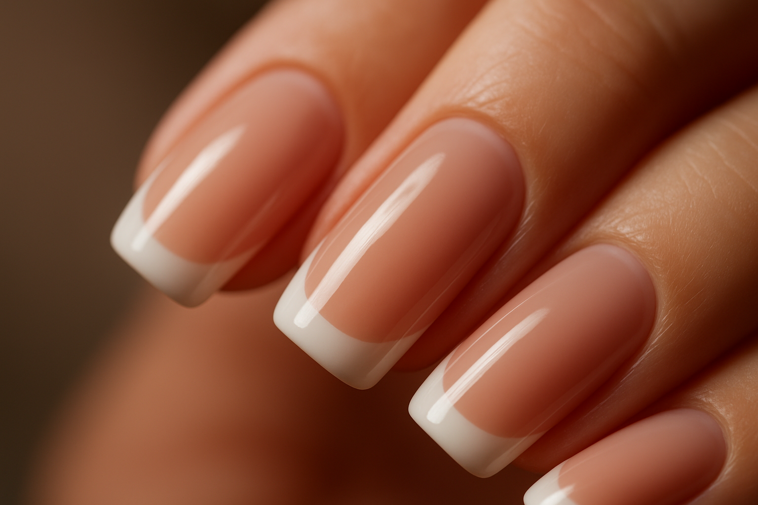 Unhas Unhas francesinhas finalizadas com top coat brilhante mostrando o resultado profissional do passo a passo completo