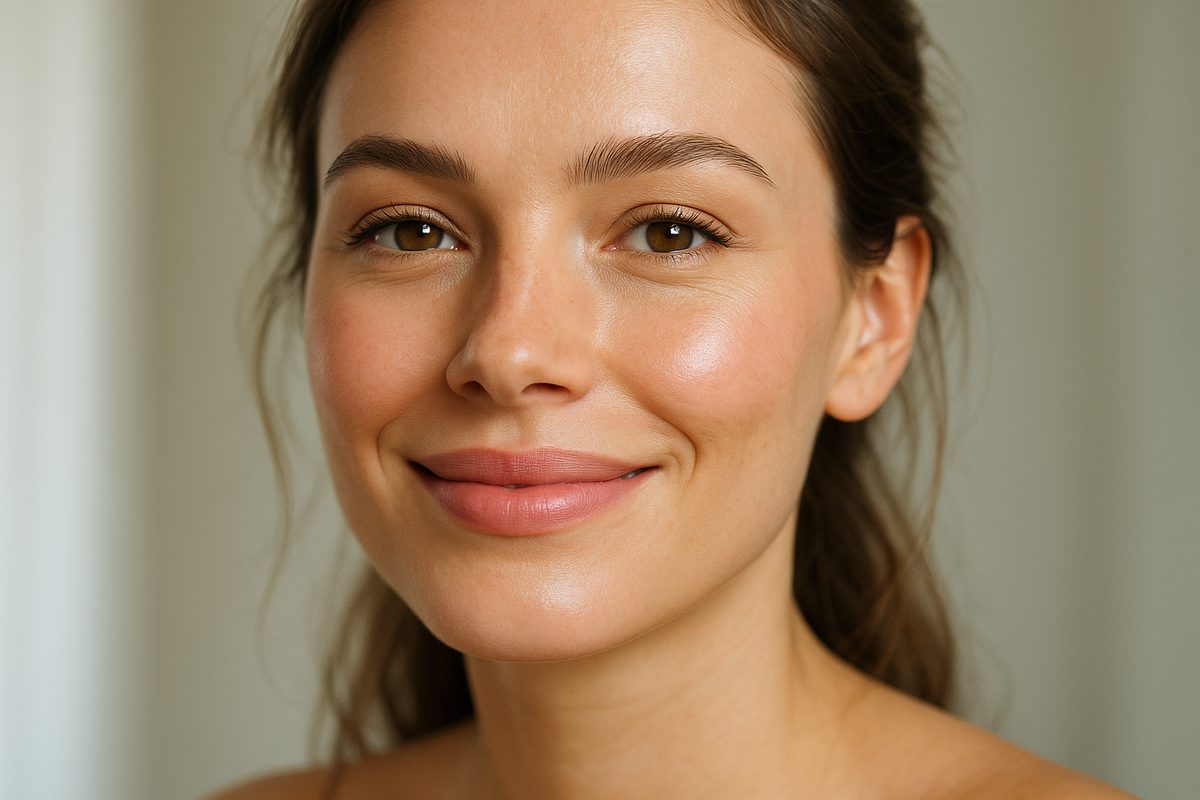 Mulher com maquiagem natural e iluminada para o dia a dia